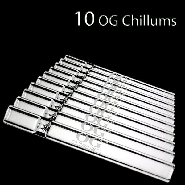 OG Chillum - 4" Straight Glass Pipe - 10pcs