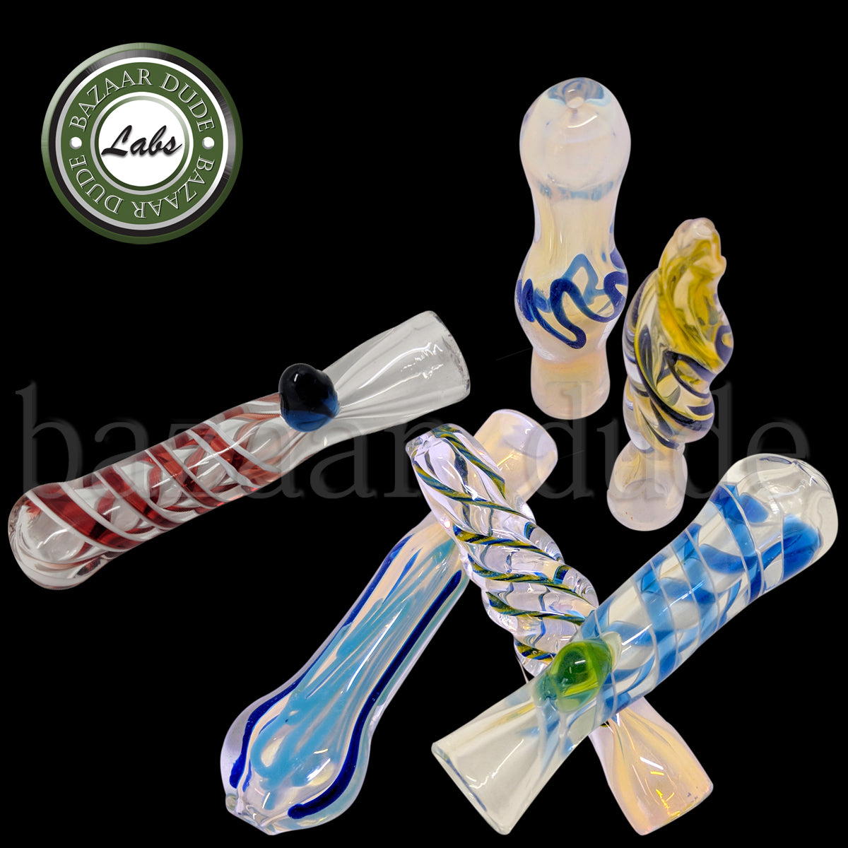 3 1/4 to 3 3/4" Glass Chillum - Straight Pipe