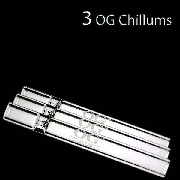 OG Chillum - 4" Straight Glass Pipe - 3pcs