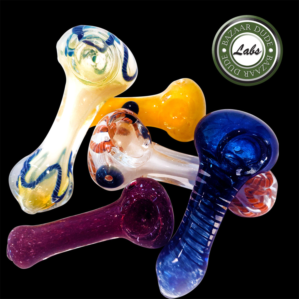 3" to 3 3/4" Glass Spoon Pipes