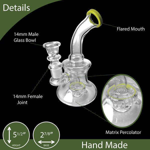 Matrix Perc 5 1/2" Bent Neck Bong