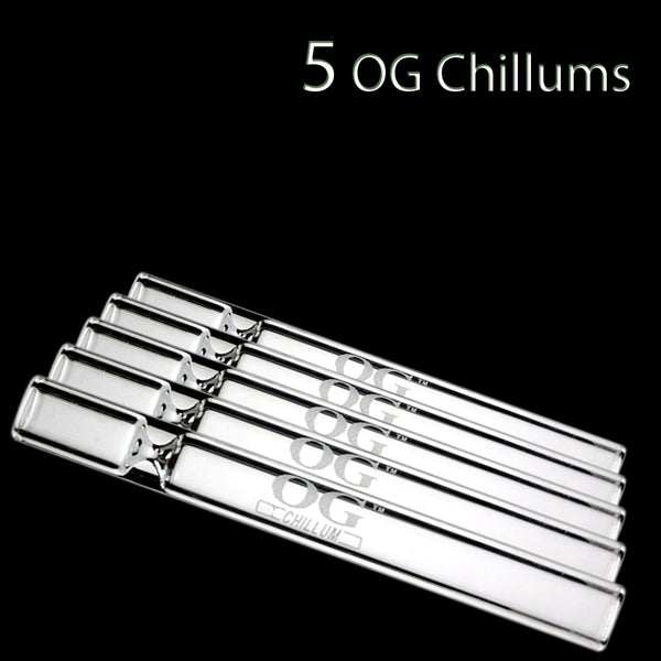 OG Chillum - 4" Straight Glass Pipe - 5pcs