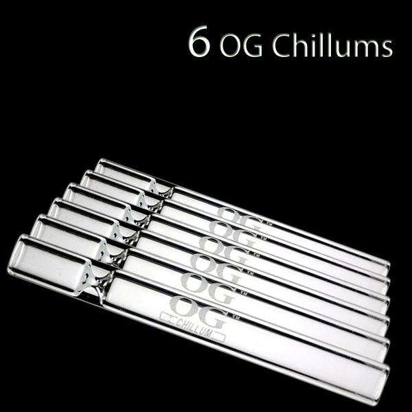 OG Chillum - 4" Straight Glass Pipe - 6pcs