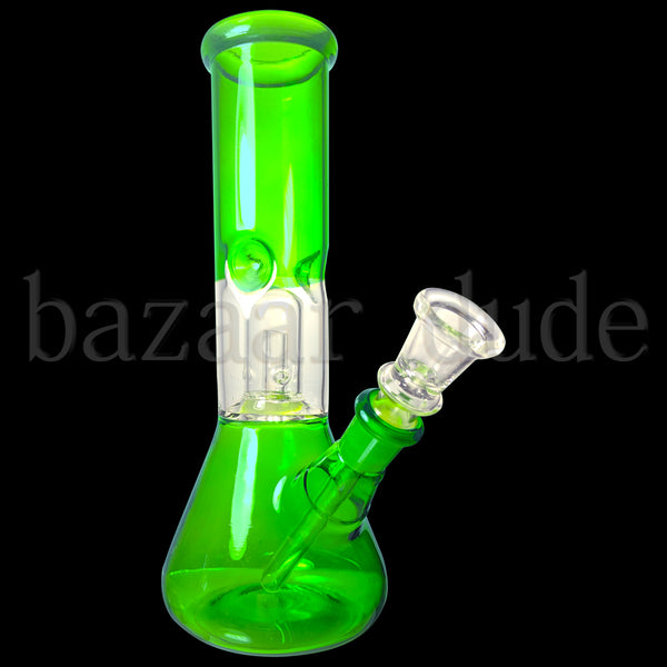 Dome Perc 8" Flask Bong - Green