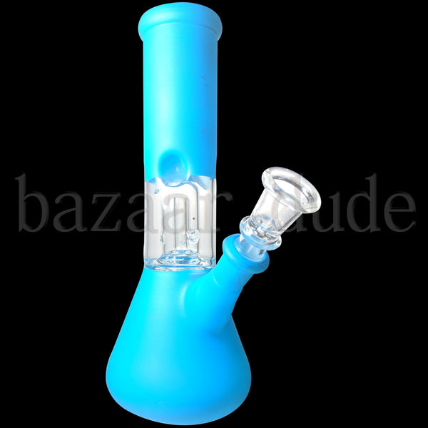 Dome Perc 8" Flask Bong - Matte Blue