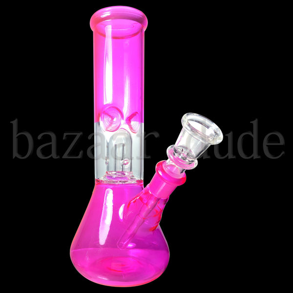 Dome Perc 8" Flask Bong - Pink