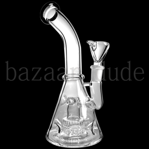 Matrix Perc 9 1/2" Bent Neck Bong - Black