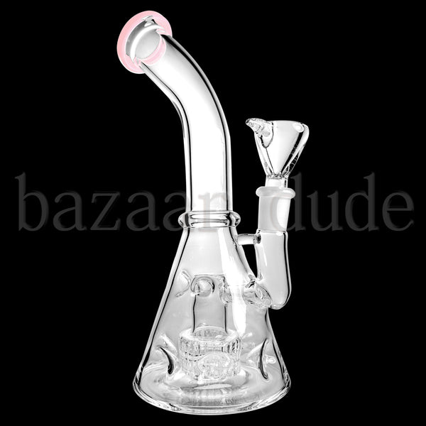 Matrix Perc 9 1/2" Bent Neck Bong - Pink Alt