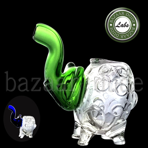 Glass 4" Elephant Pipe