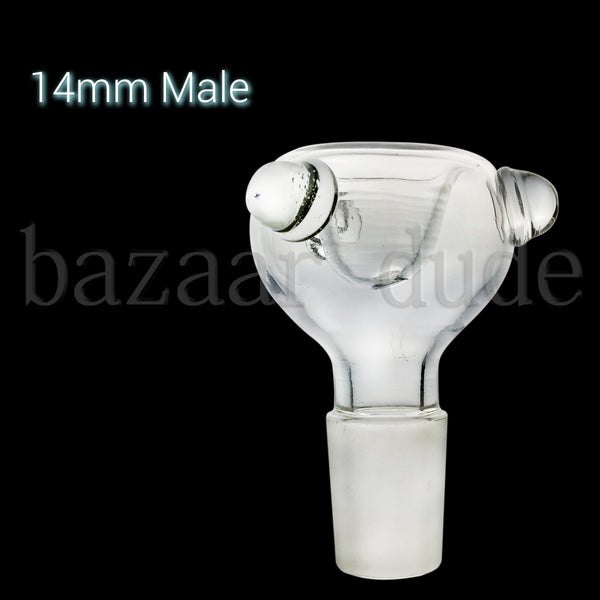 Standard Bowl - Various Colors - 14mm Male - Clear