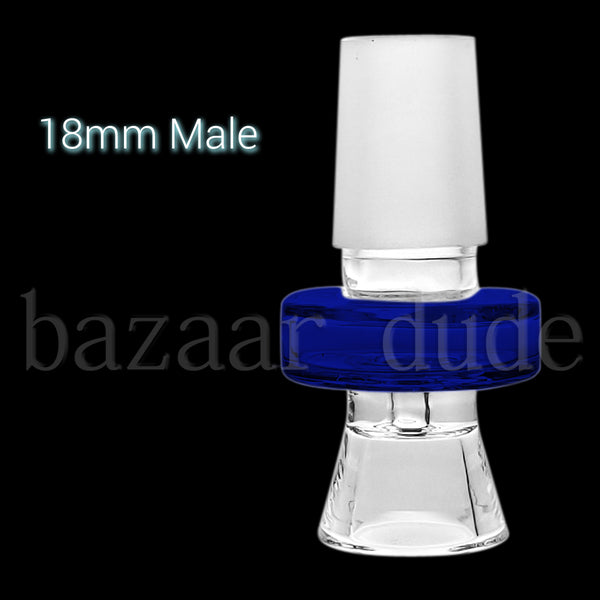 Color Ring Funnel Bowl - Various Colors - 18mm Male - Blue