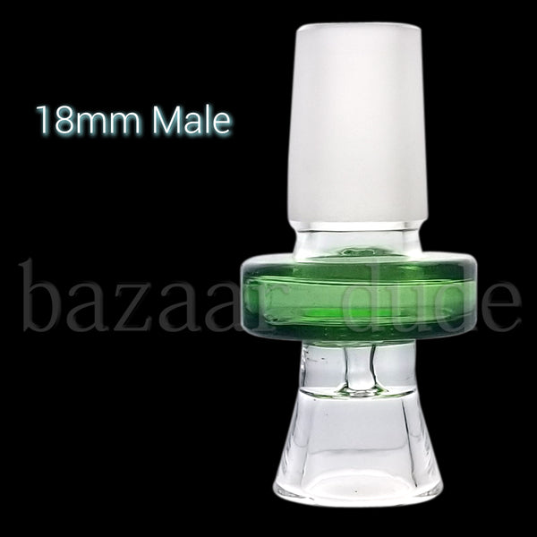 Color Ring Funnel Bowl - Various Colors - 18mm Male - Green