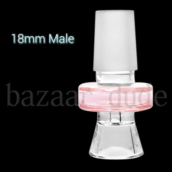 Color Ring Funnel Bowl - Various Colors - 18mm Male - Pink