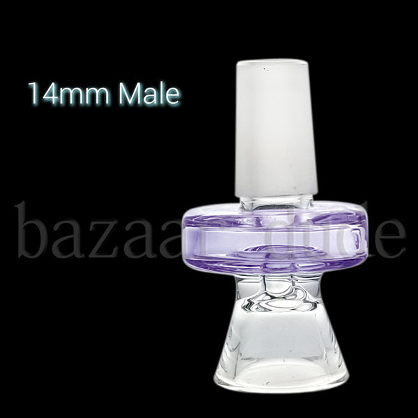 Color Ring Funnel Bowl - Various Colors - 14mm Male - Purple