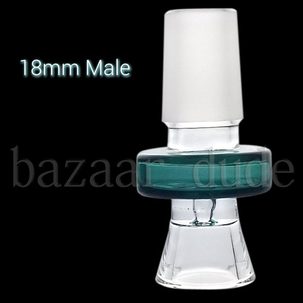 Color Ring Funnel Bowl - Various Colors - 18mm Male - Teal