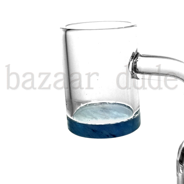 100% Quartz Gavel Banger - 5mm Thick Color Bottom Blue