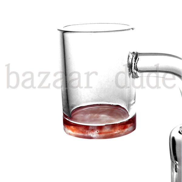 100% Quartz Gavel Banger - 5mm Thick Color Bottom Red