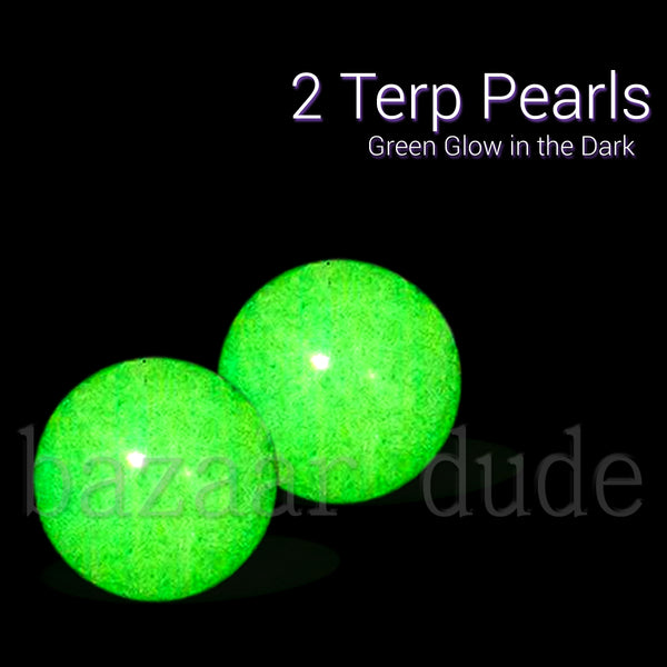 Glow in the Dark Terp Pearls - 6mm - 2pcs Green