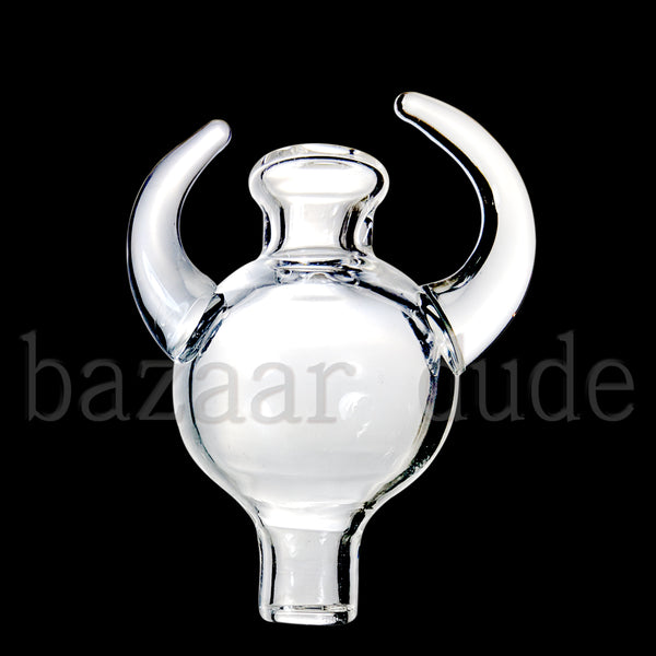 Horned Thick Glass Carb Cap - Clear