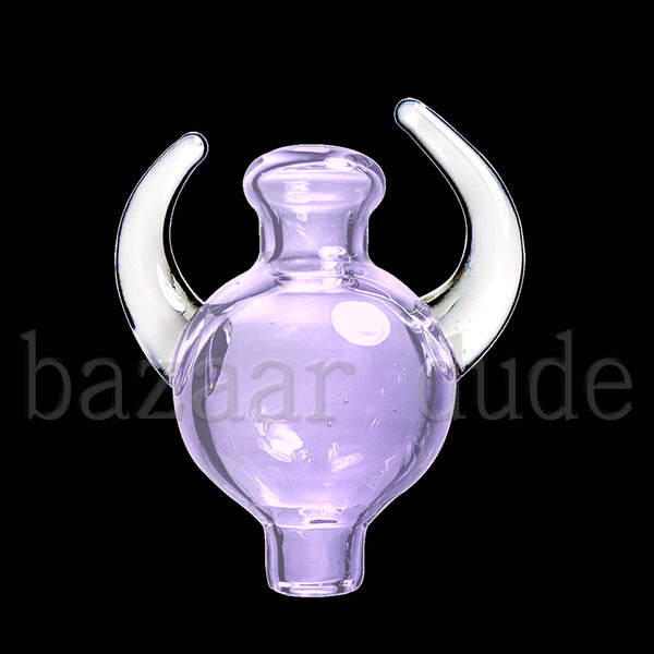 Horned Thick Glass Carb Cap - Purple