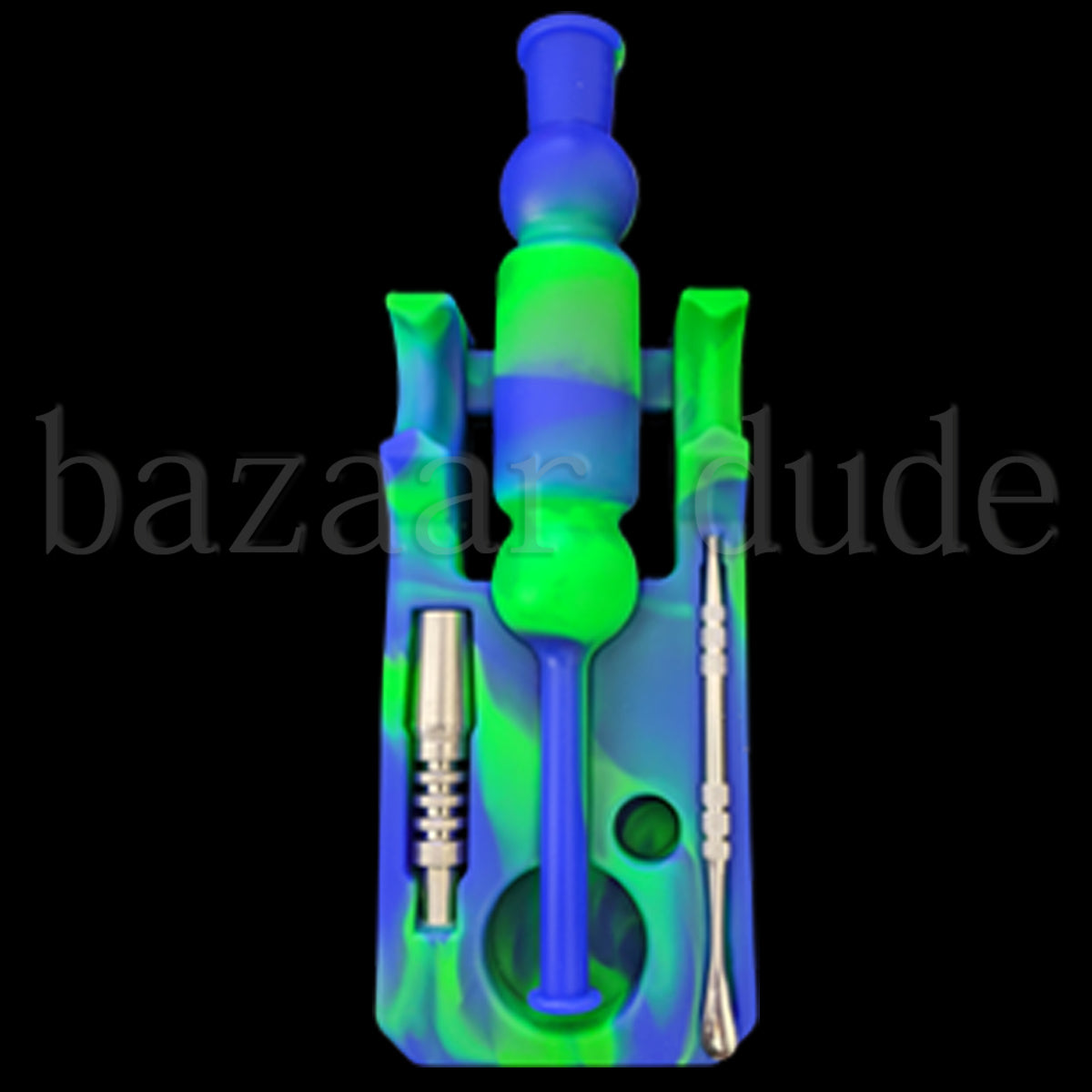 8" Silicone Nectar Collector Kit - Includes Titanium Heat Tube, Tray, & Dab Spoon