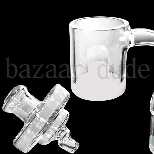 100% Quartz Opaque Core Reactor Banger - Includes UFO Carb Cap Alt2