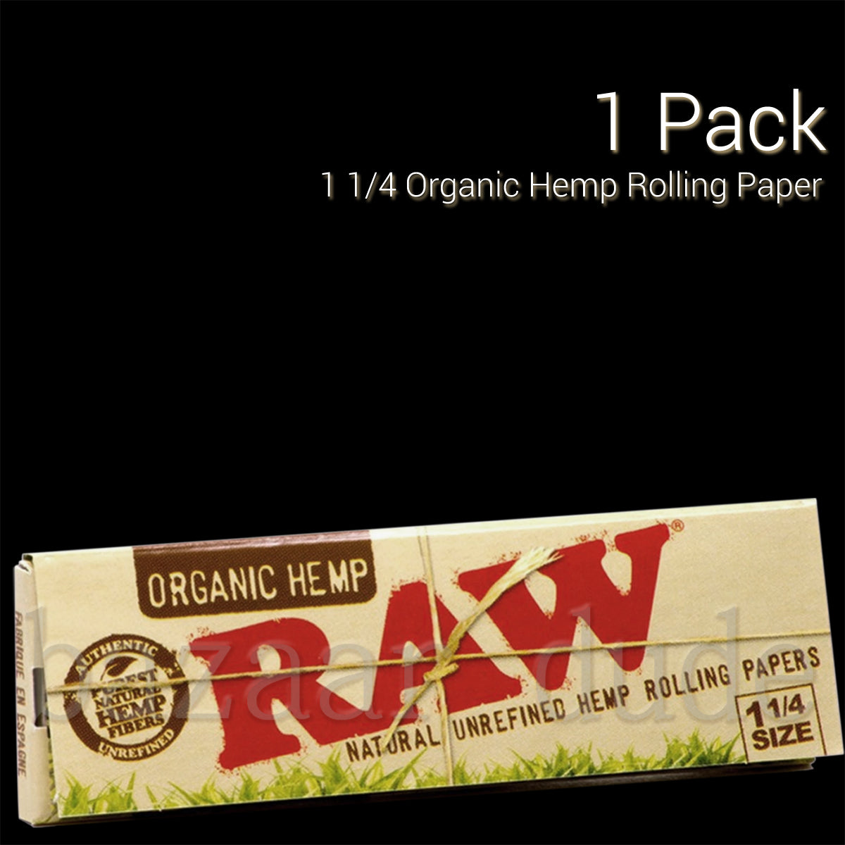 RAW Organic Hemp 1 1/4 Size - Rolling Paper - 1-Pack