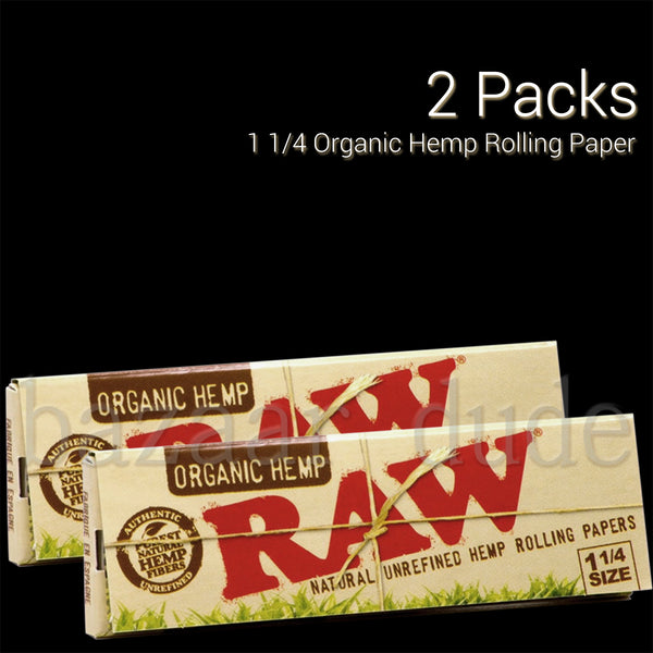 RAW Organic Hemp 1 1/4 Size - Rolling Paper - 2-Pack